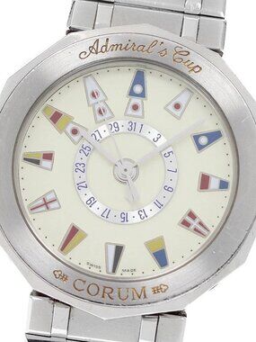 CORUM Admirals cup 263.810.20 V350 Date beige Dial Quartz Men's Watch